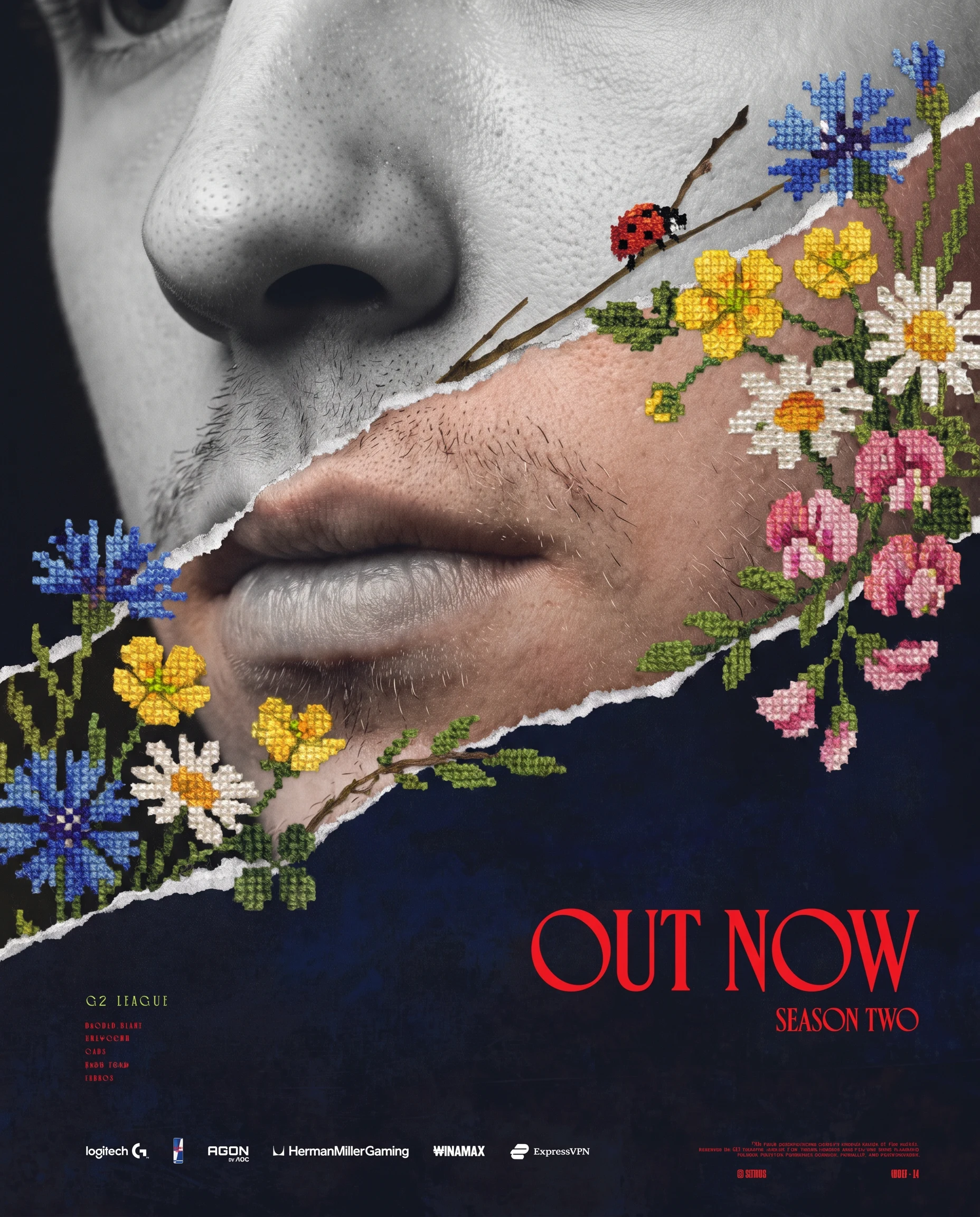 Floral editorial poster