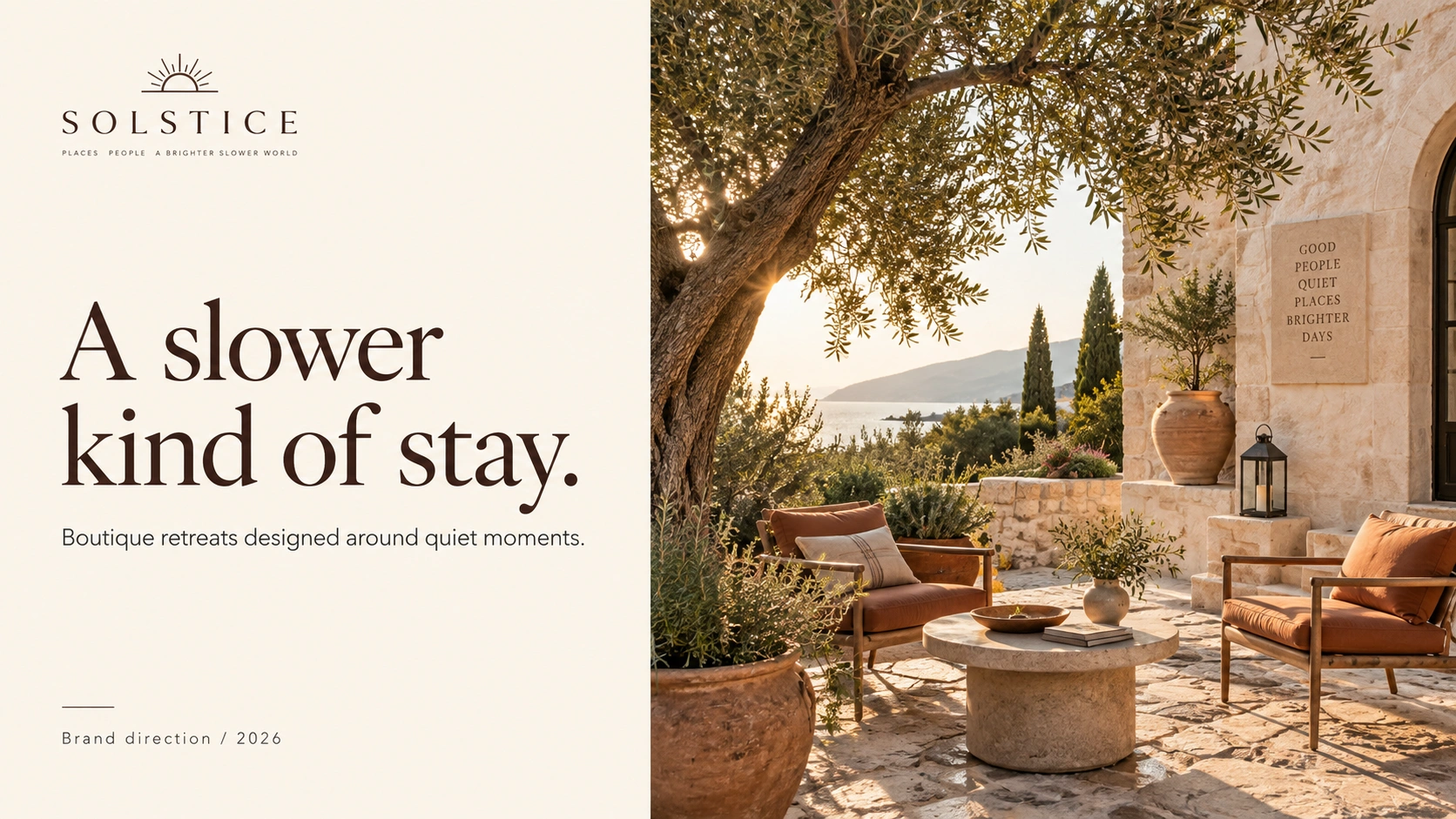 Boutique retreat presentation slide
